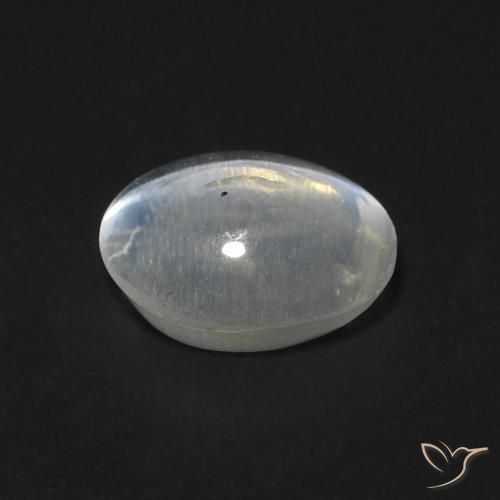 Sillimanite Occhio di Gatto Bianco caldo naturale da 1.52 ct, Ovale, Trasparente