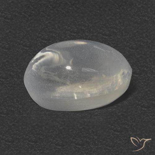 Sillimanite Occhio di Gatto Bianco trasparente naturale da 1.82 ct, Ovale, Trasparente