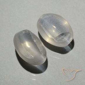 Gemme di Sillimanite Occhio di Gatto Bianco caldo naturale da 2.02 ct, Ovale, Trasparente