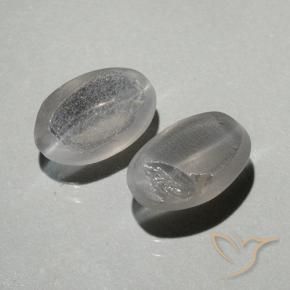 Gemme di Sillimanite Occhio di Gatto Bianco caldo naturale da 1.90 ct, Ovale, Trasparente