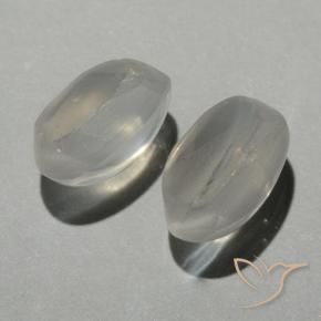 Gemme di Sillimanite Occhio di Gatto Bianco caldo naturale da 2.15 ct, Ovale, Trasparente