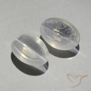 Gemme di Sillimanite Occhio di Gatto Bianco caldo naturale da 1.89 ct, Ovale, Trasparente