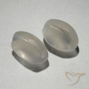 Gemme di Sillimanite Occhio di Gatto Bianco caldo naturale da 2.10 ct, Ovale, Trasparente