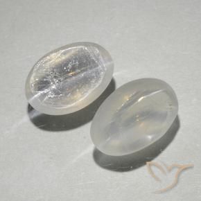 Gemme di Sillimanite Occhio di Gatto Bianco naturale da 2.00 ct, Ovale, Trasparente