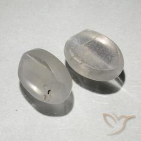 Gemme di Sillimanite Occhio di Gatto Bianco caldo naturale da 2.32 ct, Ovale, Trasparente
