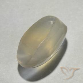 Sillimanite Occhio di Gatto Giallo chiaro naturale da 1.39 ct, Ovale, Trasparente