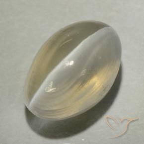 Sillimanite Occhio di Gatto Giallo chiaro naturale da 1.47 ct, Ovale, Trasparente