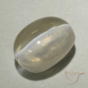 Sillimanite Occhio di Gatto Giallo chiaro naturale da 1.71 ct, Ovale, Trasparente