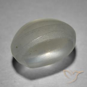 Sillimanite Occhio di Gatto Grigio molto chiaro naturale da 1.70 ct, Ovale, Trasparente