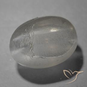 Sillimanite Occhio di Gatto Grigio molto chiaro naturale da 1.26 ct, Ovale, Trasparente