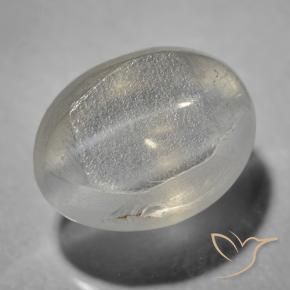 Sillimanite Occhio di Gatto Grigio molto chiaro naturale da 1.46 ct, Ovale, Trasparente