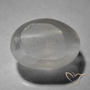 Sillimanite Occhio di Gatto Grigio molto chiaro naturale da 1.63 ct, Ovale, Trasparente