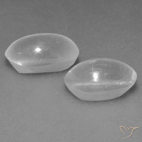 Gemme di Sillimanite Occhio di Gatto Bianco naturale da 2.08 ct, Ovale, Trasparente