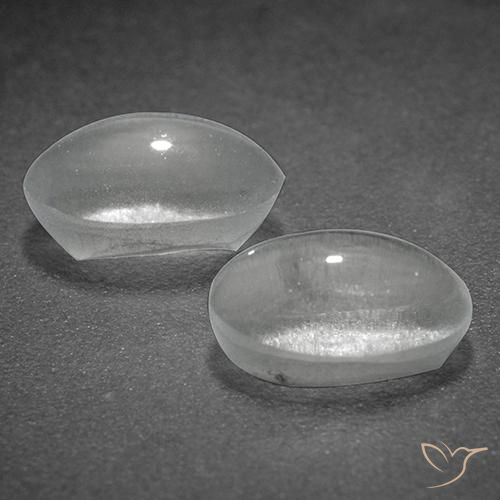 Gemme di Sillimanite Occhio di Gatto Bianco naturale da 2.41 ct, Ovale, Trasparente