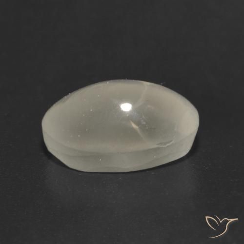 Sillimanite effetto occhio di gatto Bianco caldo naturale da 1.23 ct, Ovale, Traslucido