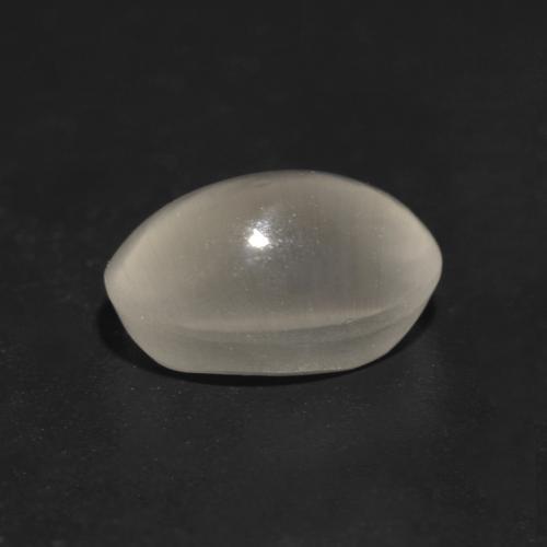 Sillimanite Occhio di Gatto Giallo chiaro naturale da 1,56 ct, Taglio ovale, Traslucido