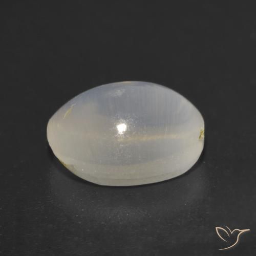 Sillimanite Occhio di Gatto Bianco caldo naturale da 1.24 ct, Ovale, Trasparente