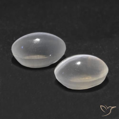 Gemme di Sillimanite Occhio di Gatto Bianco trasparente naturale da 2.20 ct, Ovale, Trasparente