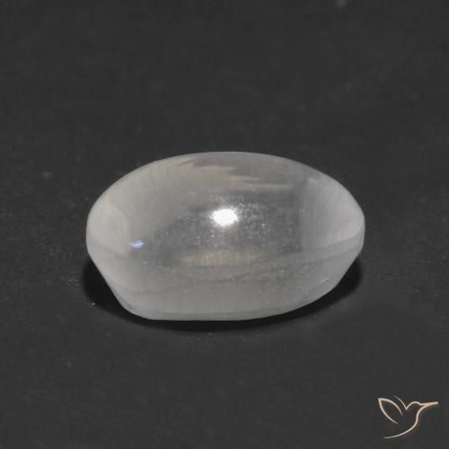 Sillimanite Occhio di Gatto Bianco trasparente naturale da 1.21 ct, Ovale, Trasparente