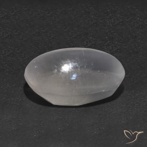 Sillimanite Occhio di Gatto Bianco trasparente naturale da 1.16 ct, Ovale, Trasparente