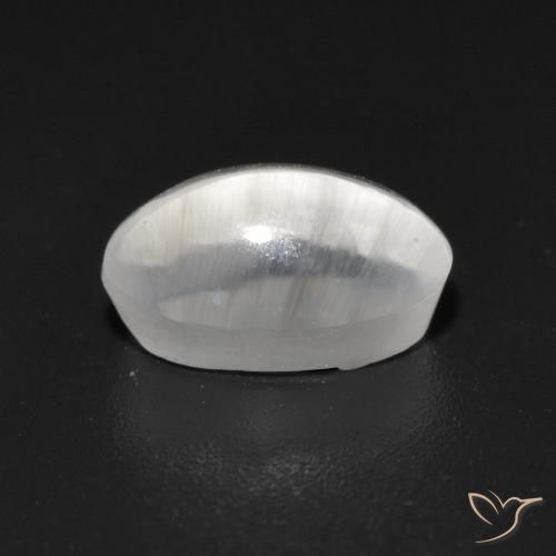 Sillimanite effetto occhio di gatto Bianco naturale da 1.42 ct, Ovale, Trasparente