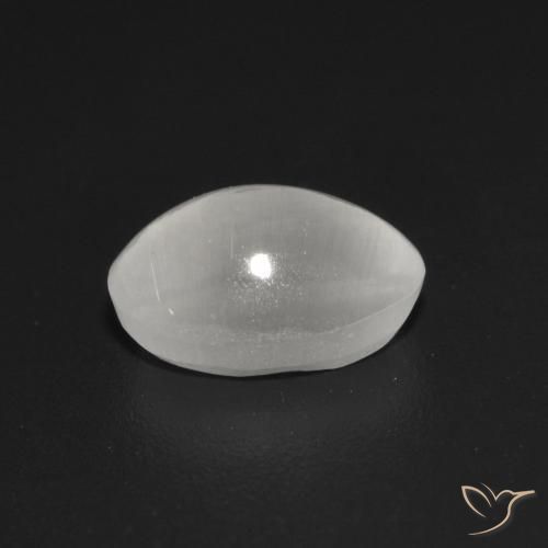 Sillimanite effetto occhio di gatto Bianco naturale da 1.16 ct, Ovale, Trasparente