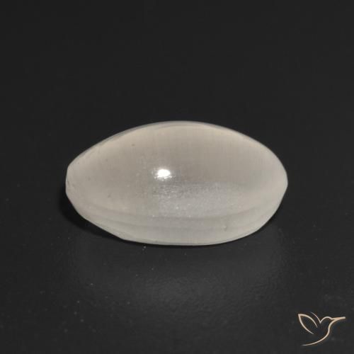 Sillimanite Occhio di Gatto Grigio molto chiaro naturale da 1.35 ct, Ovale, Trasparente