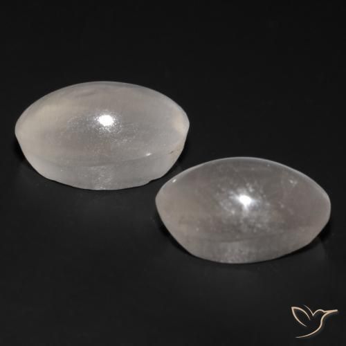 Gemme di Sillimanite Occhio di Gatto Grigio molto chiaro naturale da 1.70 ct, Ovale, Trasparente