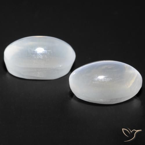 Gemme di Sillimanite Occhio di Gatto Bianco naturale da 2.23 ct, Ovale, Trasparente