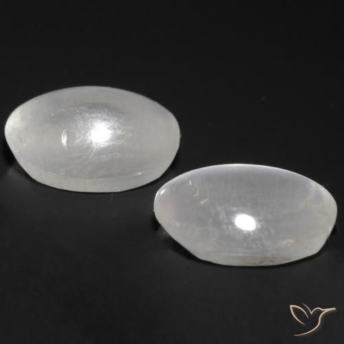 Gemme di Sillimanite Occhio di Gatto Bianco naturale da 1.67 ct, Ovale, Trasparente