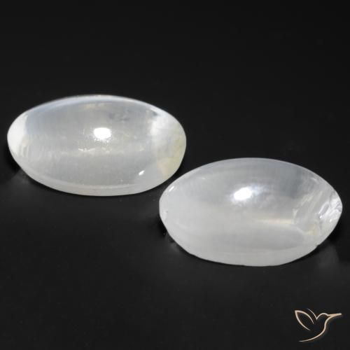 Gemme di Sillimanite Occhio di Gatto Bianco naturale da 2.46 ct, Ovale, Trasparente