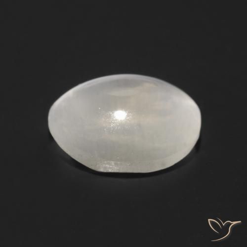 Sillimanite Occhio di Gatto Grigio molto chiaro naturale da 1.08 ct, Ovale, Trasparente