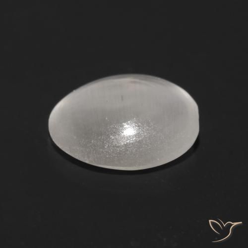 Sillimanite Occhio di Gatto Grigio molto chiaro naturale da 0.89 ct, Ovale, Trasparente