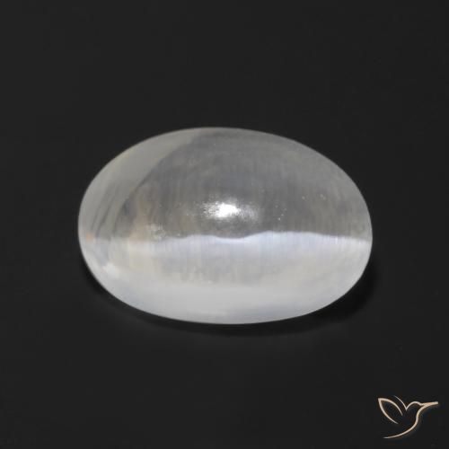Sillimanite Occhio di Gatto Grigio molto chiaro naturale da 1.23 ct, Ovale, Trasparente