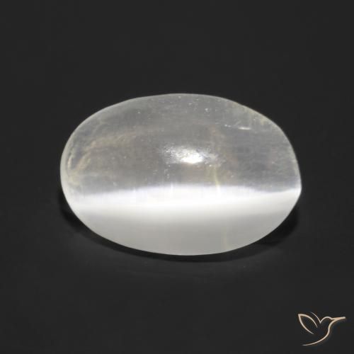 Sillimanite Occhio di Gatto Grigio molto chiaro naturale da 0.81 ct, Ovale, Trasparente