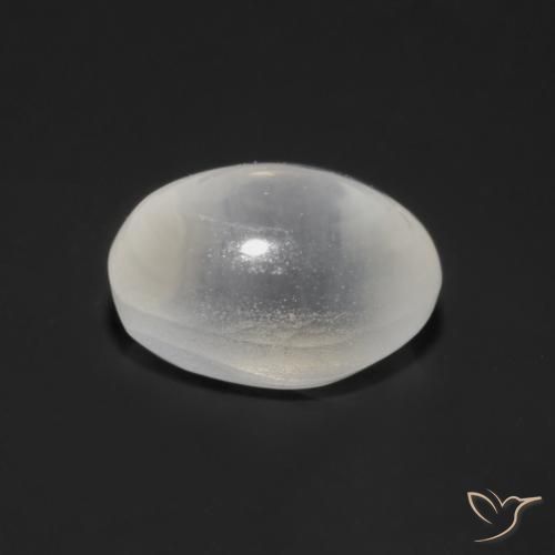 Sillimanite Occhio di Gatto Bianco naturale da 1.19 ct, Ovale, Trasparente