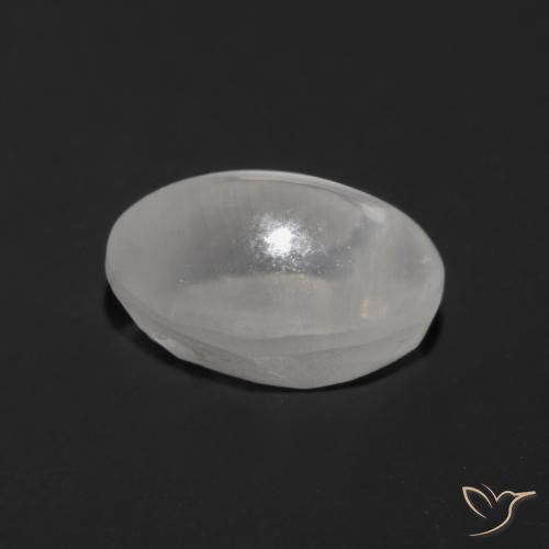 Sillimanite Occhio di Gatto Grigio molto chiaro naturale da 1.25 ct, Ovale, Trasparente