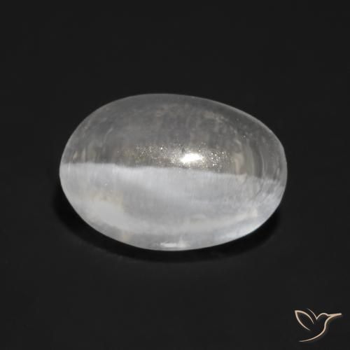 Sillimanite Occhio di Gatto Grigio molto chiaro naturale da 1.05 ct, Ovale, Trasparente