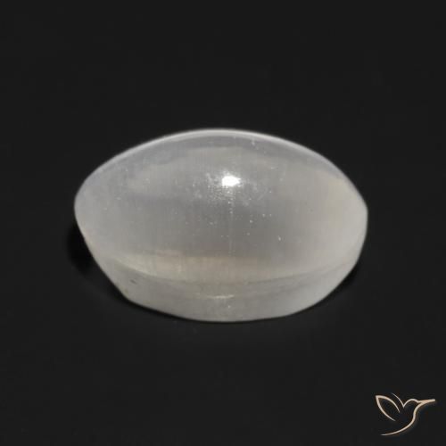 Sillimanite Occhio di Gatto Grigio molto chiaro naturale da 1.30 ct, Ovale, Trasparente