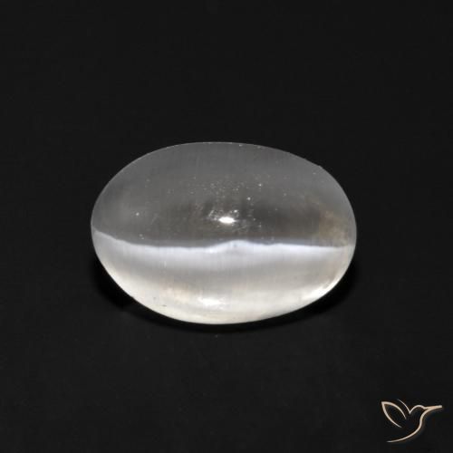 Sillimanite Occhio di Gatto Bianco naturale da 1.07 ct, Ovale, Trasparente