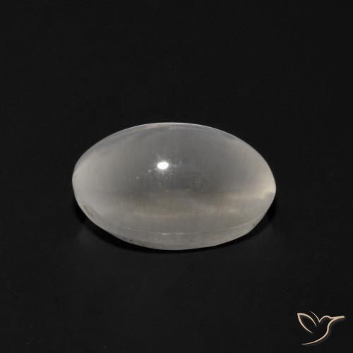 Sillimanite Occhio di Gatto Bianco naturale da 1.07 ct, Ovale, Trasparente