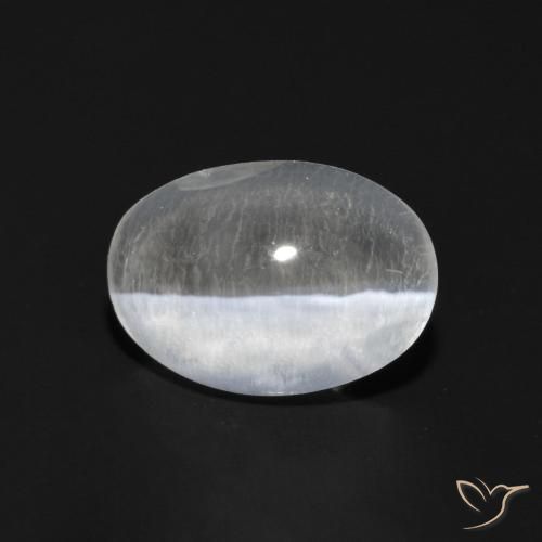 Sillimanite Occhio di Gatto Bianco trasparente naturale da 1.04 ct, Ovale, Trasparente