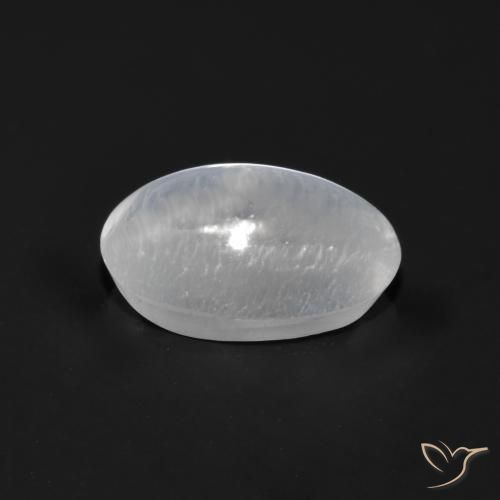 Sillimanite Occhio di Gatto Bianco trasparente naturale da 1.04 ct, Ovale, Trasparente