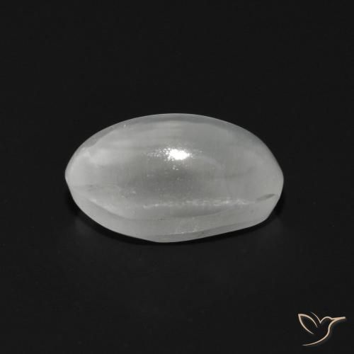 Sillimanite Occhio di Gatto Bianco naturale da 1.15 ct, Ovale, Trasparente