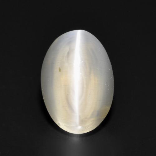 Sillimanite cat's eye naturale grigio da 1,17 ct, taglio ovale, trasparente