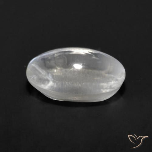 Sillimanite Occhio di Gatto Bianco trasparente naturale da 0.92 ct, Ovale, Trasparente