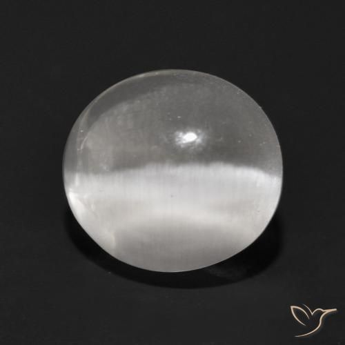 Sillimanite Occhio di Gatto Grigio molto chiaro naturale da 1.23 ct, Ovale, Trasparente