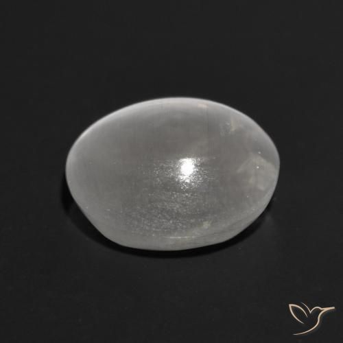 Sillimanite Occhio di Gatto Grigio molto chiaro naturale da 1.23 ct, Ovale, Trasparente