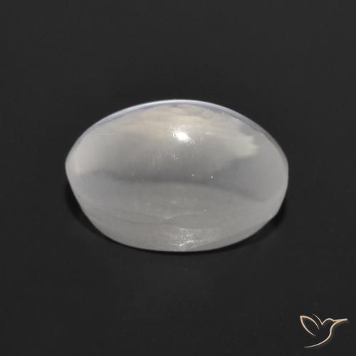 Sillimanite Occhio di Gatto Bianco trasparente naturale da 1.40 ct, Ovale, Trasparente