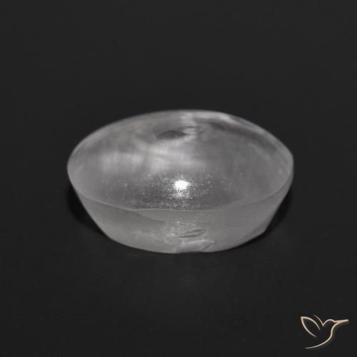 Sillimanite Occhio di Gatto Bianco trasparente naturale da 1.39 ct, Ovale, Trasparente